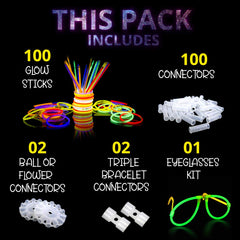 Ammy Glow glow bracelets kit creates triple bracelets for colorful party favors.