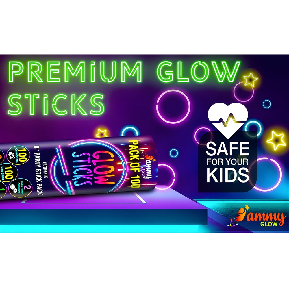 Ammy Glow neon party favors bring excitement to New Year's Eve.