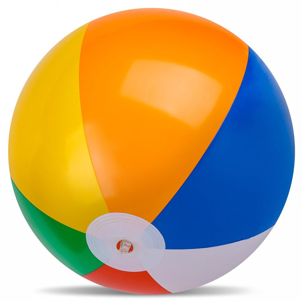 AMOR PRESENT giant inflatable beach ball—pre-inflation view for ready beach fun.