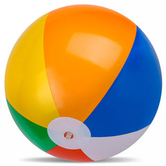 AMOR PRESENT giant inflatable beach ball—pre-inflation view for ready beach fun.