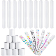 AMOR PRESENT slap-bracelet-white-front-pack for easy DIY decorations and party favors