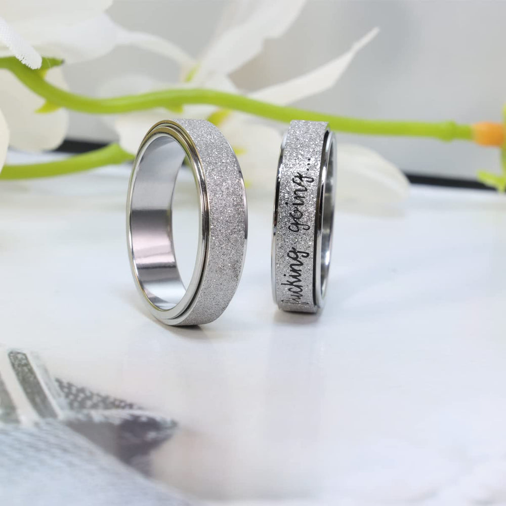 AmorArtSky Anxiety Ring made of titanium stainless steel for durable daily wear.