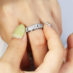 AmorArtSky anxiety ring titanium stainless steel for lasting comfort