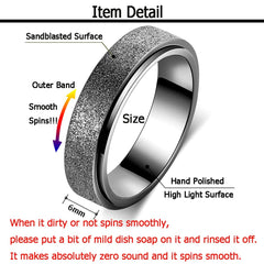AmorArtSky spinner ring titanium look supports daily wear with smooth rotations