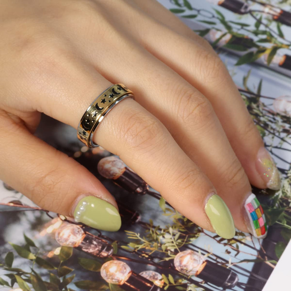 AmorArtSky titanium stainless steel ring ensures durability and lasting shine.