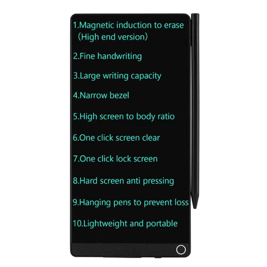 Amoretti Sonnet mini LCD writing tablet in use for note-taking on the go