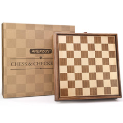 AMEROUS board game set, a thoughtful gift for chess and checkers lovers