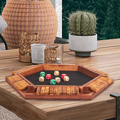 AMEROUS Shut The Box players around table enjoying a social, cognitive challenge