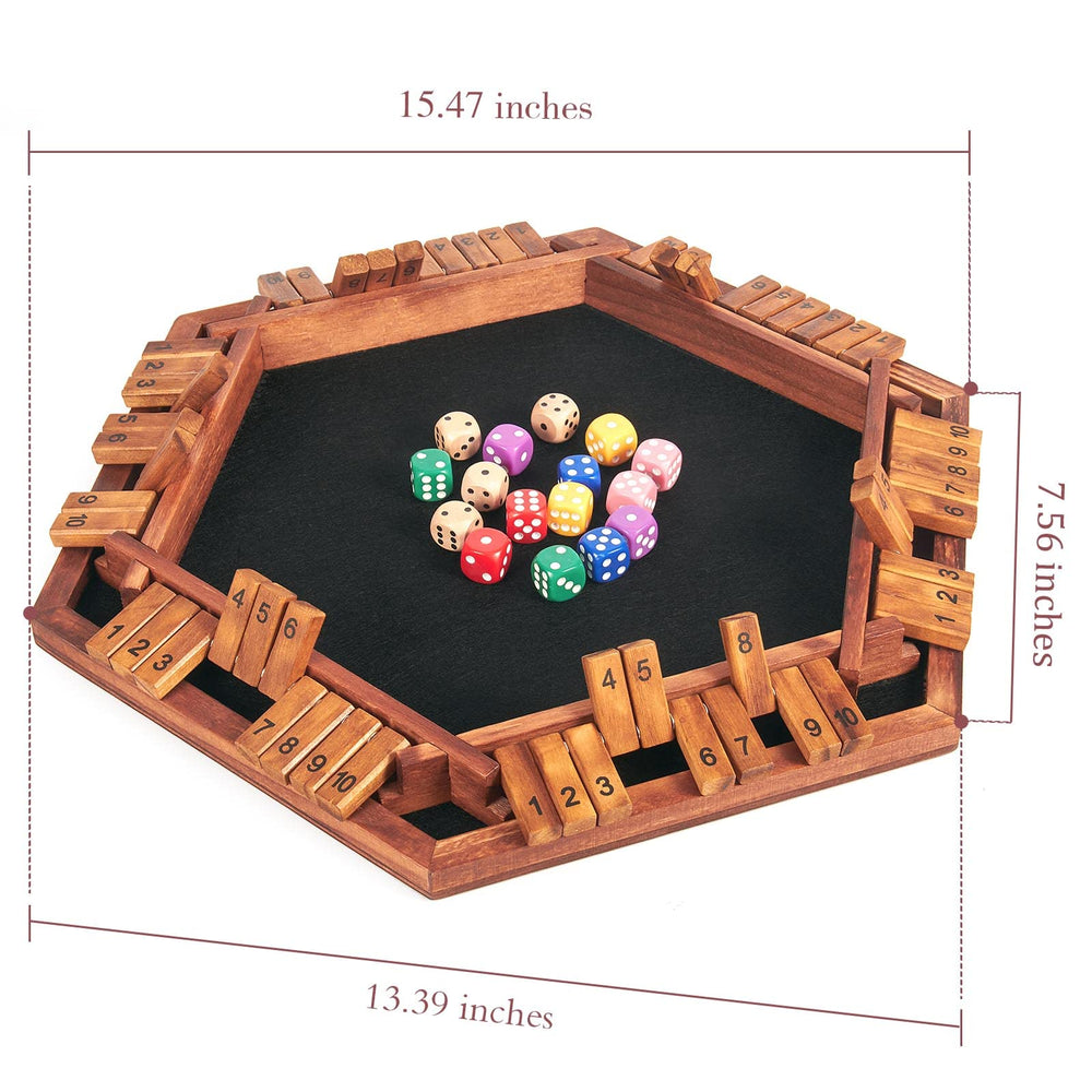 AMEROUS Shut The Box wooden dice collection highlights durable craftsmanship for long sessions