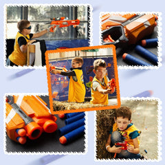 AMOSTING durable plastic EVA foam darts pack for kids safety and reuse