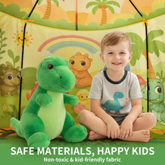 Amplov dinosaur tent in the backyard for playful outdoor sessions.
