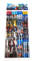 Amscan Avengers pencils closeup shows character art for creative projects.