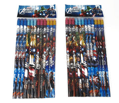 Amscan Avengers pencils multicolor set features bold hero logos for vibrant writing.