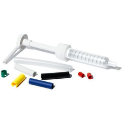 Amscan Hi Float Pump attached to a 96oz bottle for mess-free pouring.