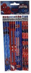 Amscan Spider-Man pencils with red erasers, ideal for party favors and creative writing