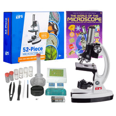 AmScope M30-ABS-KT2-W-WM microscope kit with complete beginner setup for quick discoveries.