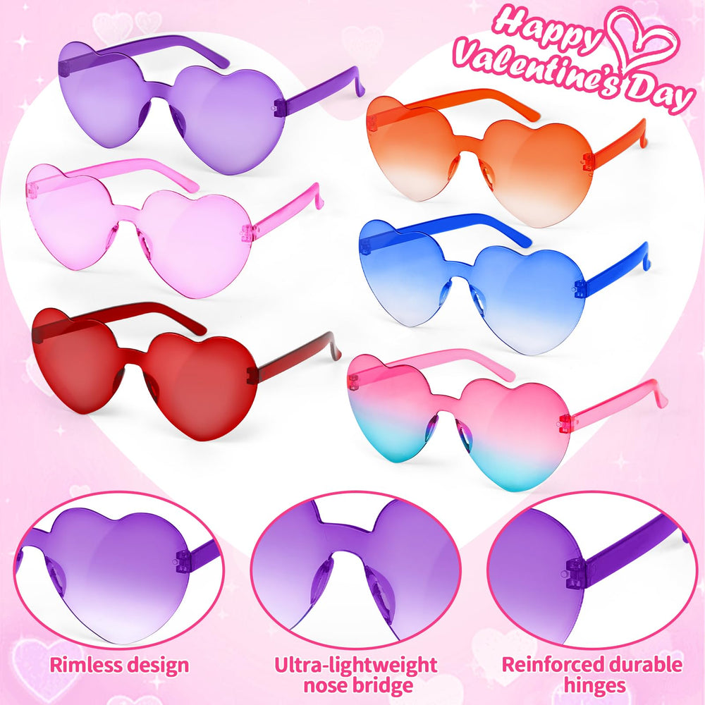 Clear gift bags for fast gifting of Amy & Benton valentines.