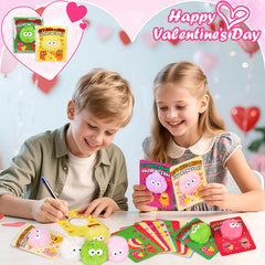 Amy and Benton valentines cards with bright front design for personalized gifting