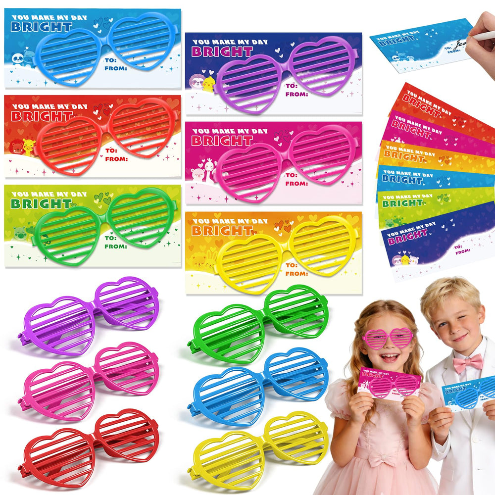 Amy & Benton heart-shaped shutter glasses for Valentine's Day fun in classroom settings