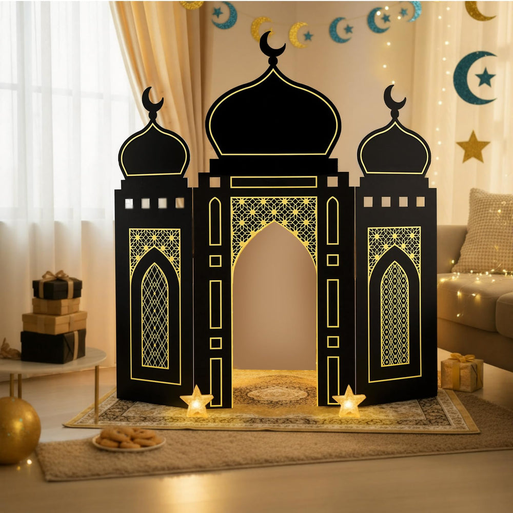 Amyhill Eid al-Fitr mosque decoration creates a festive focal point