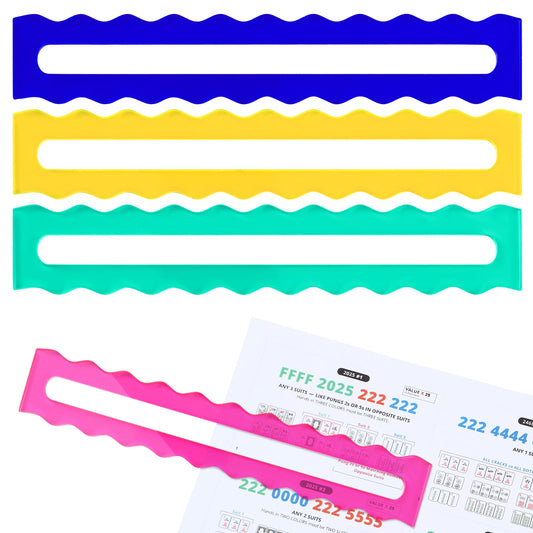 Amyhill four-pack Mahjong guide line finder for group play and easy reference.