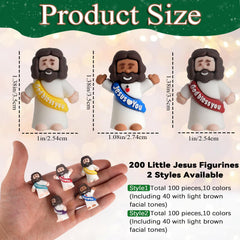 AMZFAVOR little Jesus figures in yellow design for God bless you, great for displays