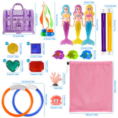 AMZFAVOR diving sticks support pool-side or bottom diving training for kids.