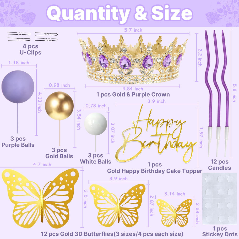 AMZVALU gold-happy-birthday-topper brings festive shine to your cake.