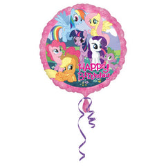 Anagram My Little Pony birthday foil balloon in multicolor, ideal for party decor and helium-filled celebrations.