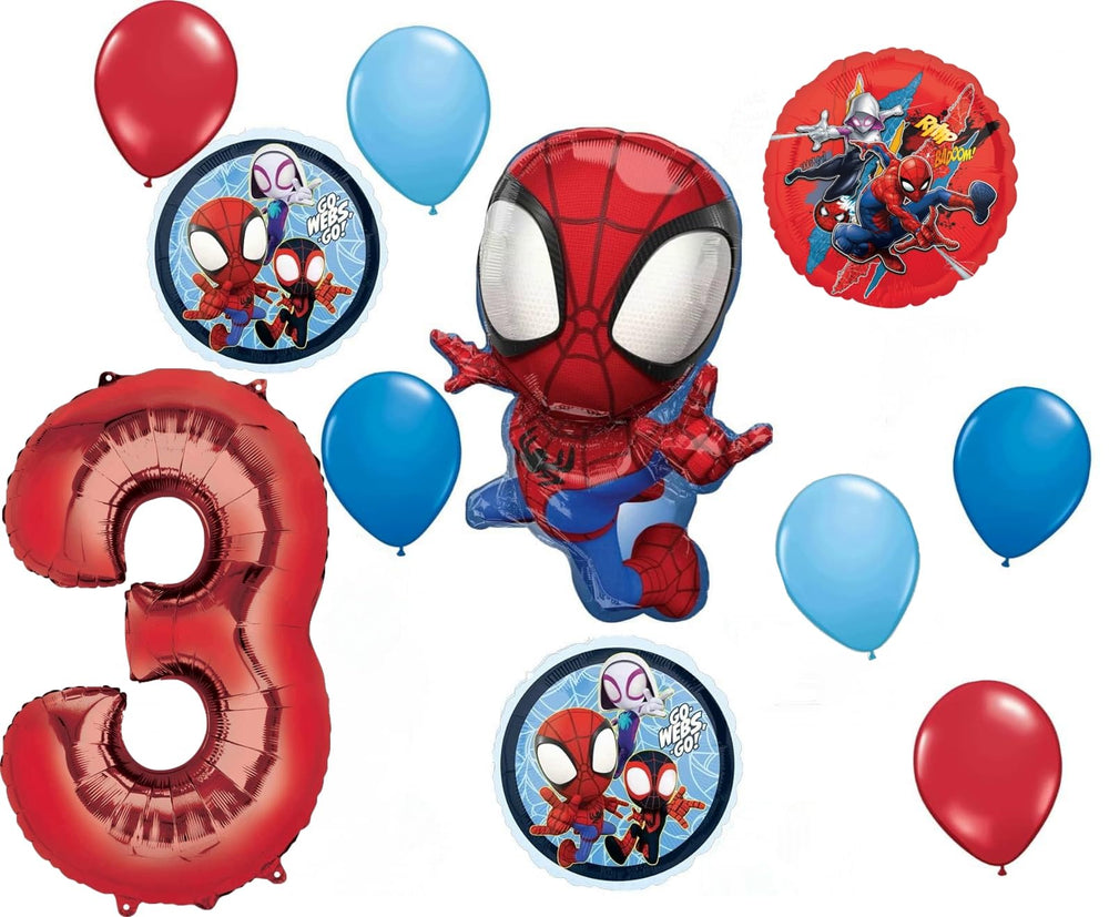 Anagram Spidey 29-inch foil balloon as a dramatic hero focal point for party decor