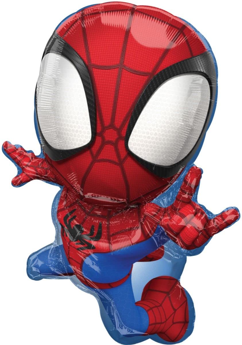 Anagram Spidey and Friends 17-inch foil balloon adds vibrant themed decor