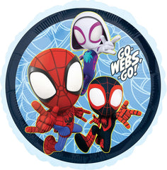 Anagram Spidey and Friends 17-inch foil balloon enhances color coordination