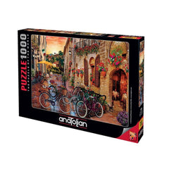 Anatolian Biking in Tuscany 1000-piece puzzle box cover with vibrant colors for family play