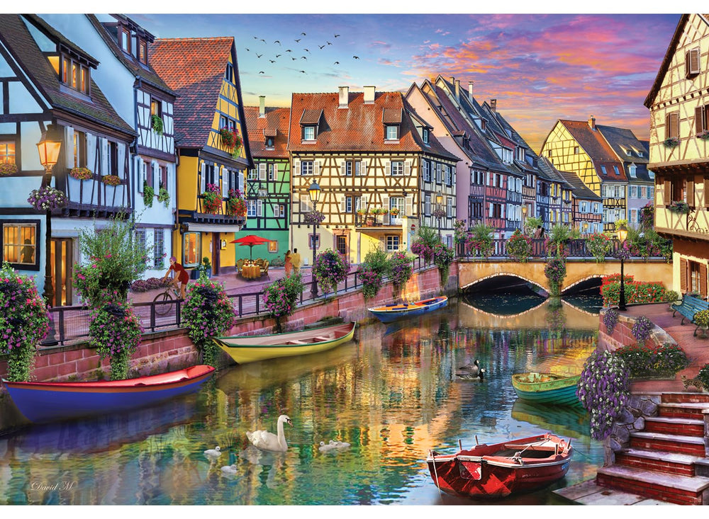 Anatolian Colmar Canal 2000-piece puzzle laid out for a satisfying challenge