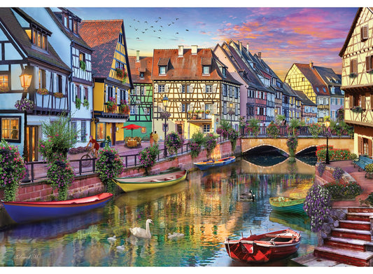 Anatolian Colmar Canal 2000-piece puzzle laid out for a satisfying challenge