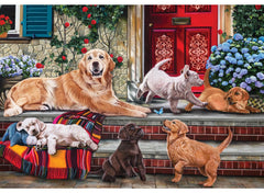 Anatolian Dog Family 260-piece puzzle assembly view enhances concentration and patience.
