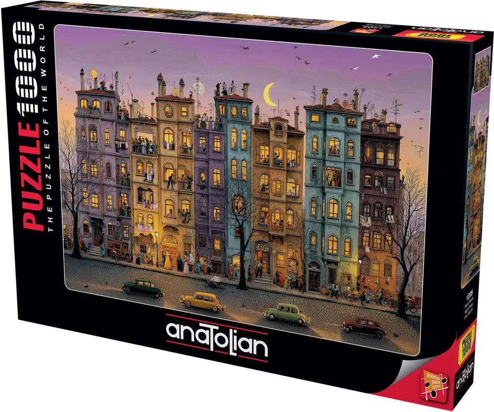 Anatolian Night Party 1000-piece puzzle assembled view for immersive nighttime pastime.