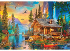 Anatolian Pine Mountain Sunset puzzle cover for a relaxing solving experience