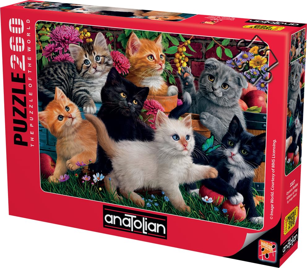 Anatolian Puzzle Kittens at Play close-up showing interlocking pieces