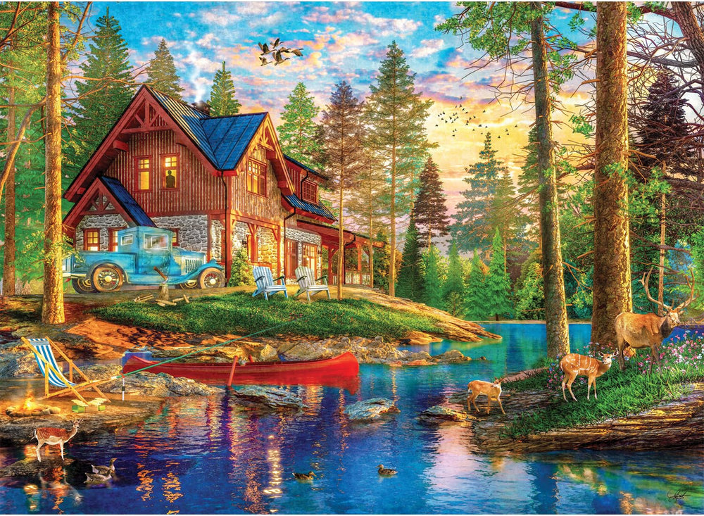 Anatolian Summer Cabin 4000-piece puzzle box front with vibrant imagery and brand detail.