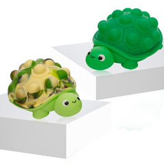 Anboor Pop Fidget Turtle close-up shows soft silicone for sensory play and calm.