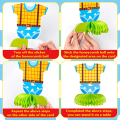 Andi Cppss Boy Story honeycomb centerpiece design 3 enhances party visuals