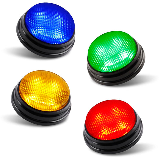 AndiluluBear buzzers with colorful lights for classroom trivia and quick buzz-ins