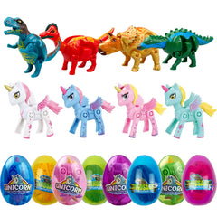 Anditoy jumbo unicorn deformation egg with transformable toy for Easter baskets
