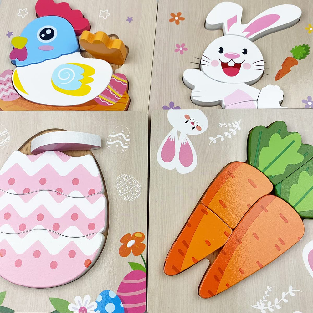 Anditoy carrot puzzle bright wooden blocks designed for toddler play