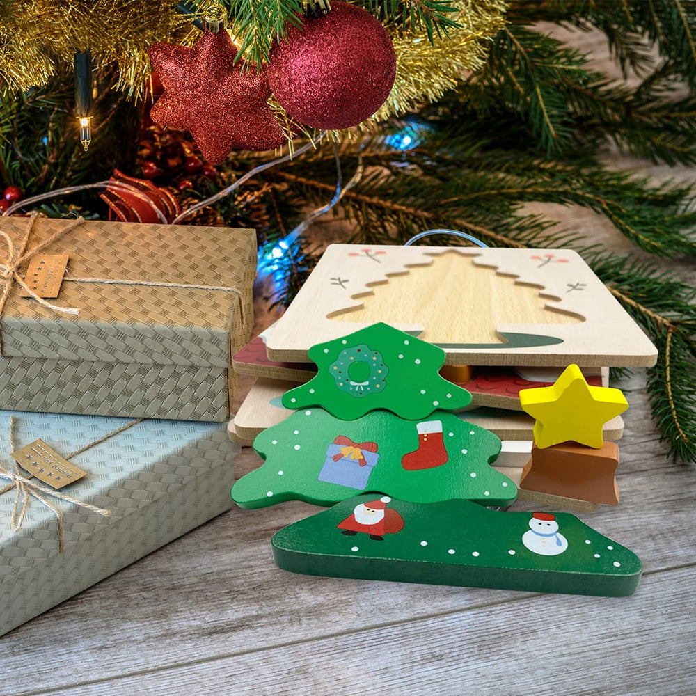 Anditoy Christmas Puzzles Elk image promotes shape matching and hand-eye coordination.