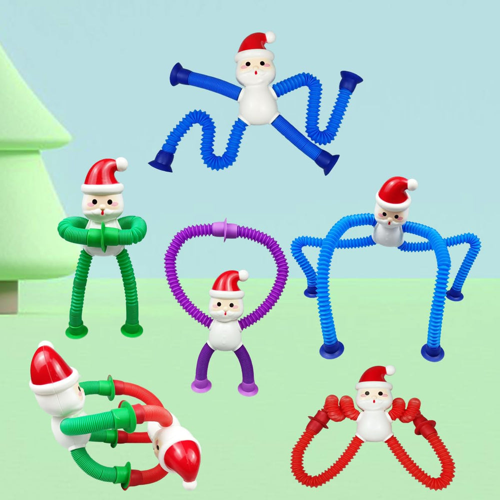 Anditoy Santa Claus blue pop tubes for colorful, engaging fidget sessions.