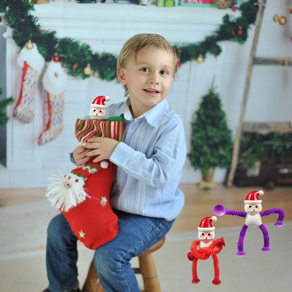 Anditoy Santa Claus yellow pop tubes for bright stocking stuffers.