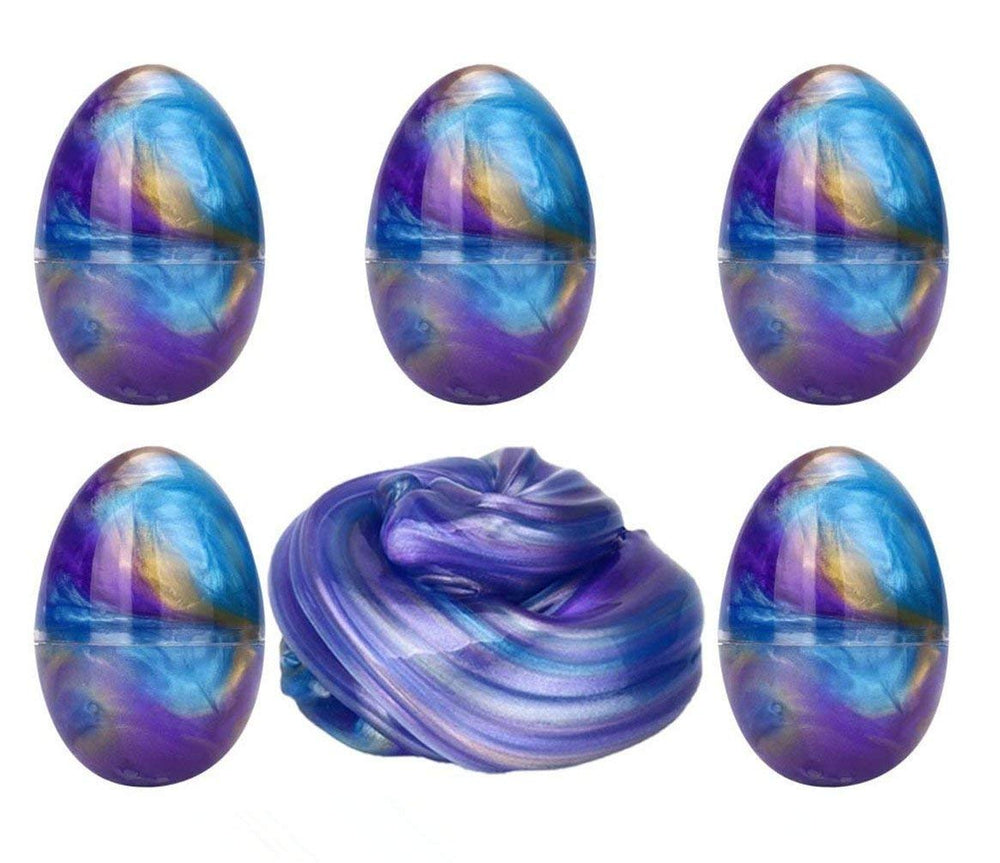 Anditoy slime eggs in blue, purple, and gold for creative, mess-free play.