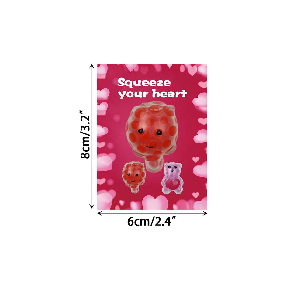Anditoy Valentines cards set with squeeze toys, ideal school event prize